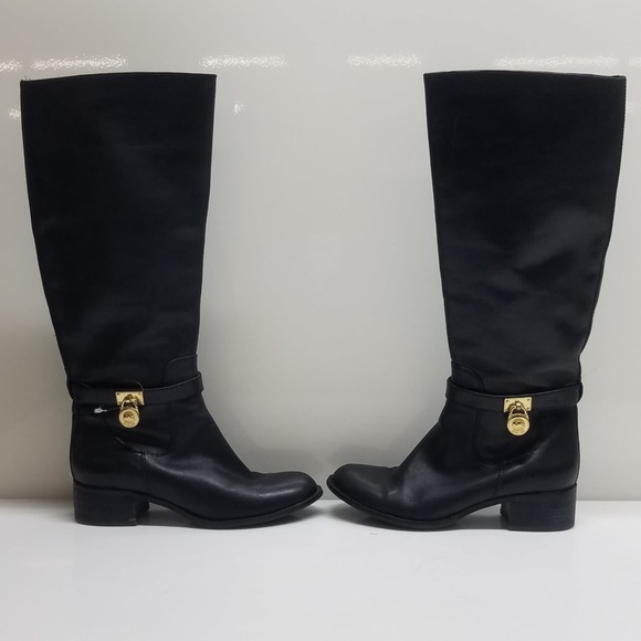 Michael Kors Shoes - Michael Kors Black Leather Tall Riding Boots Size 6.5